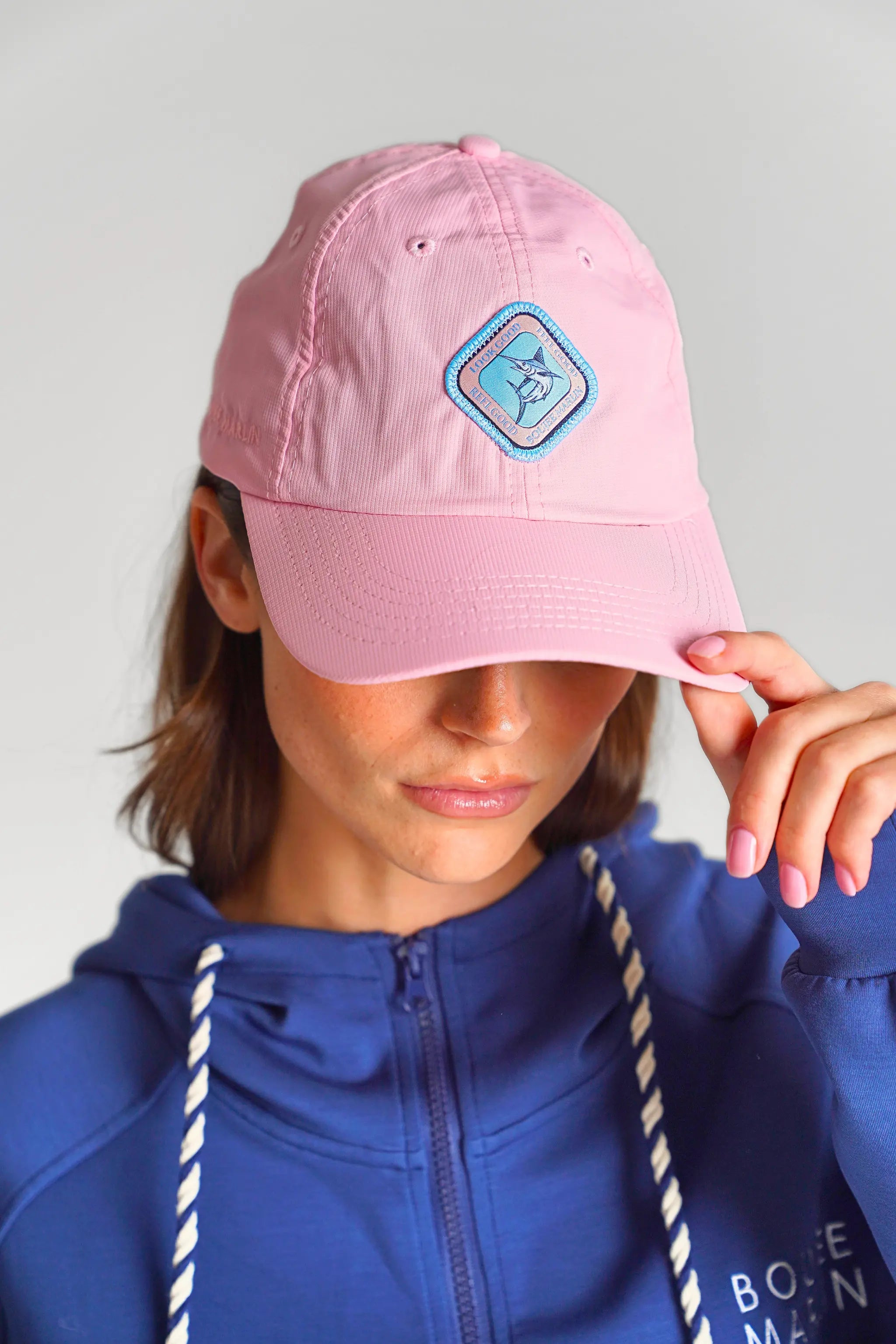 Pink Marlin Ponytail hat Boujee Marlin