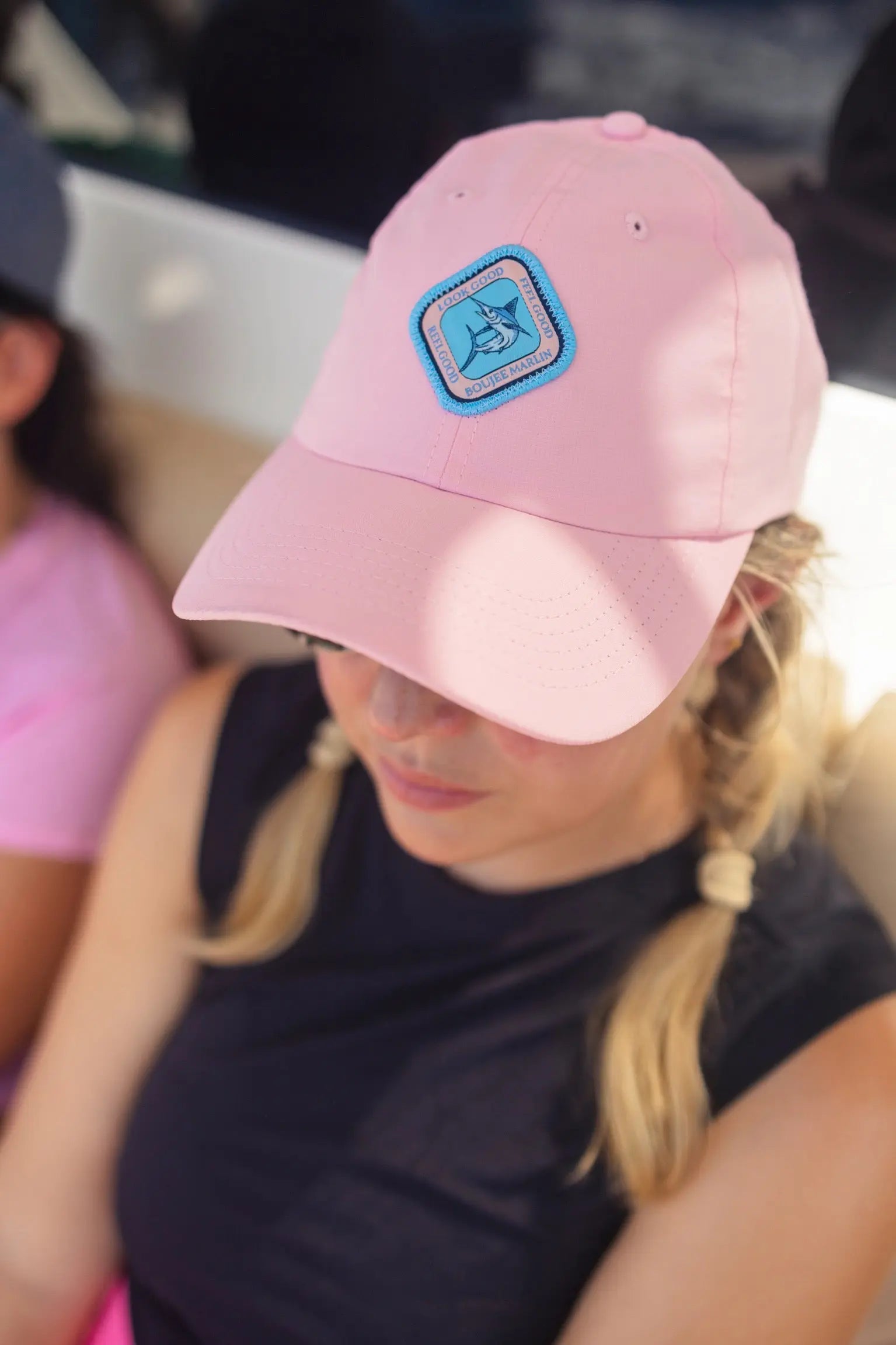 Pink Marlin Ponytail hat Boujee Marlin