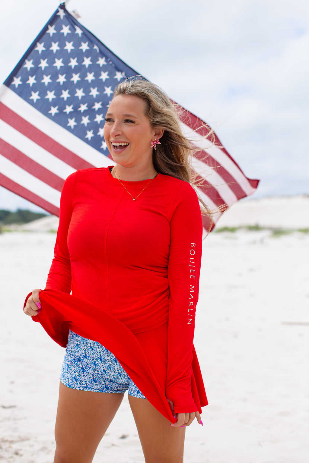 Swivel Skirt - Liberty Red