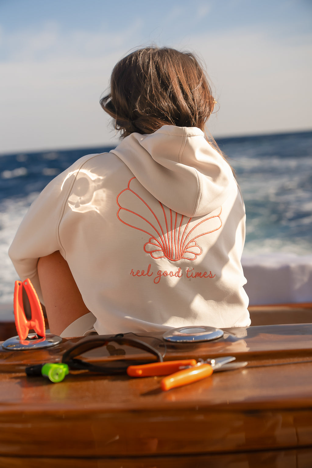 Seashell Breezy Crop Hoodie