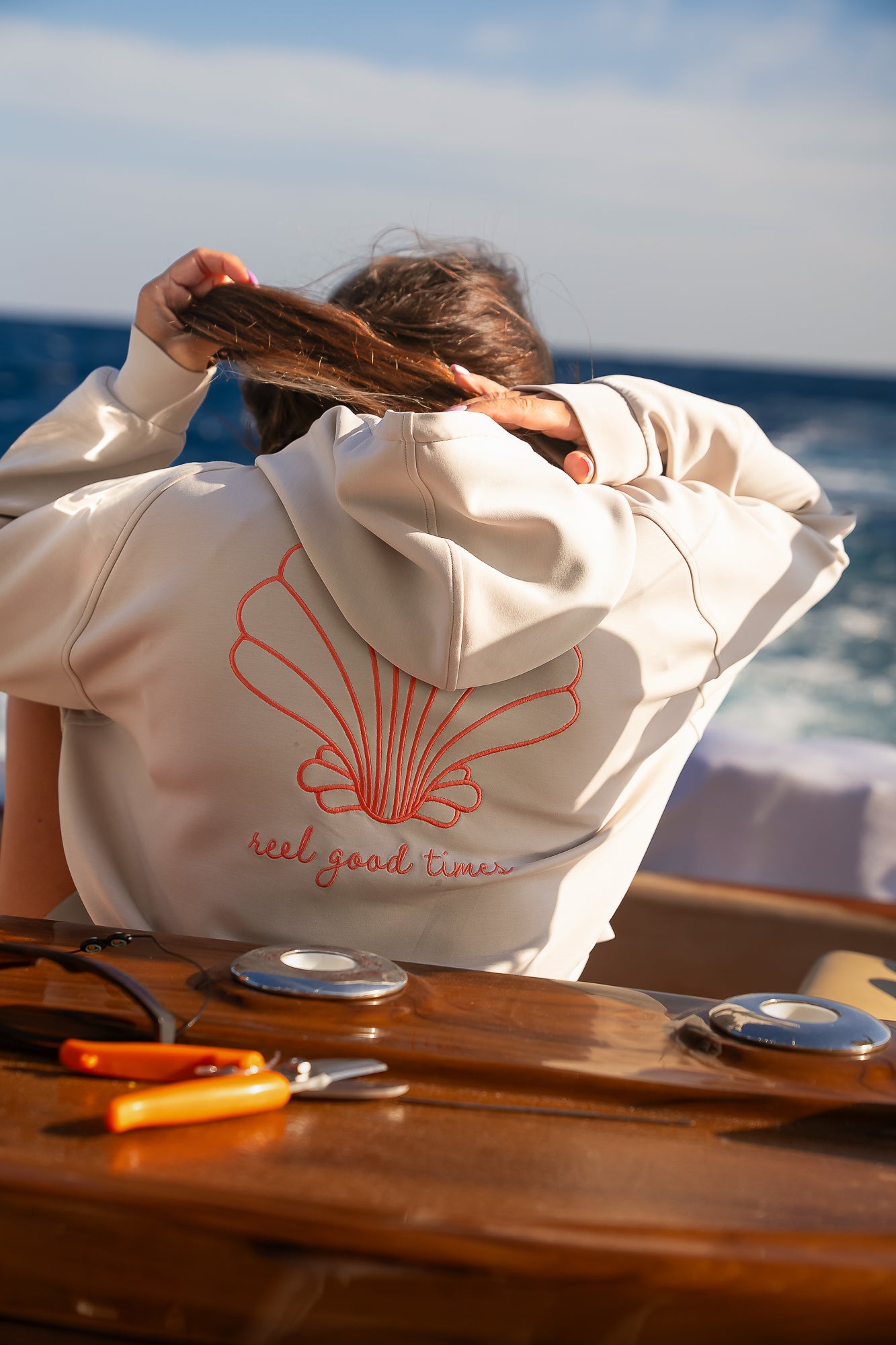 Seashell Breezy Crop Hoodie