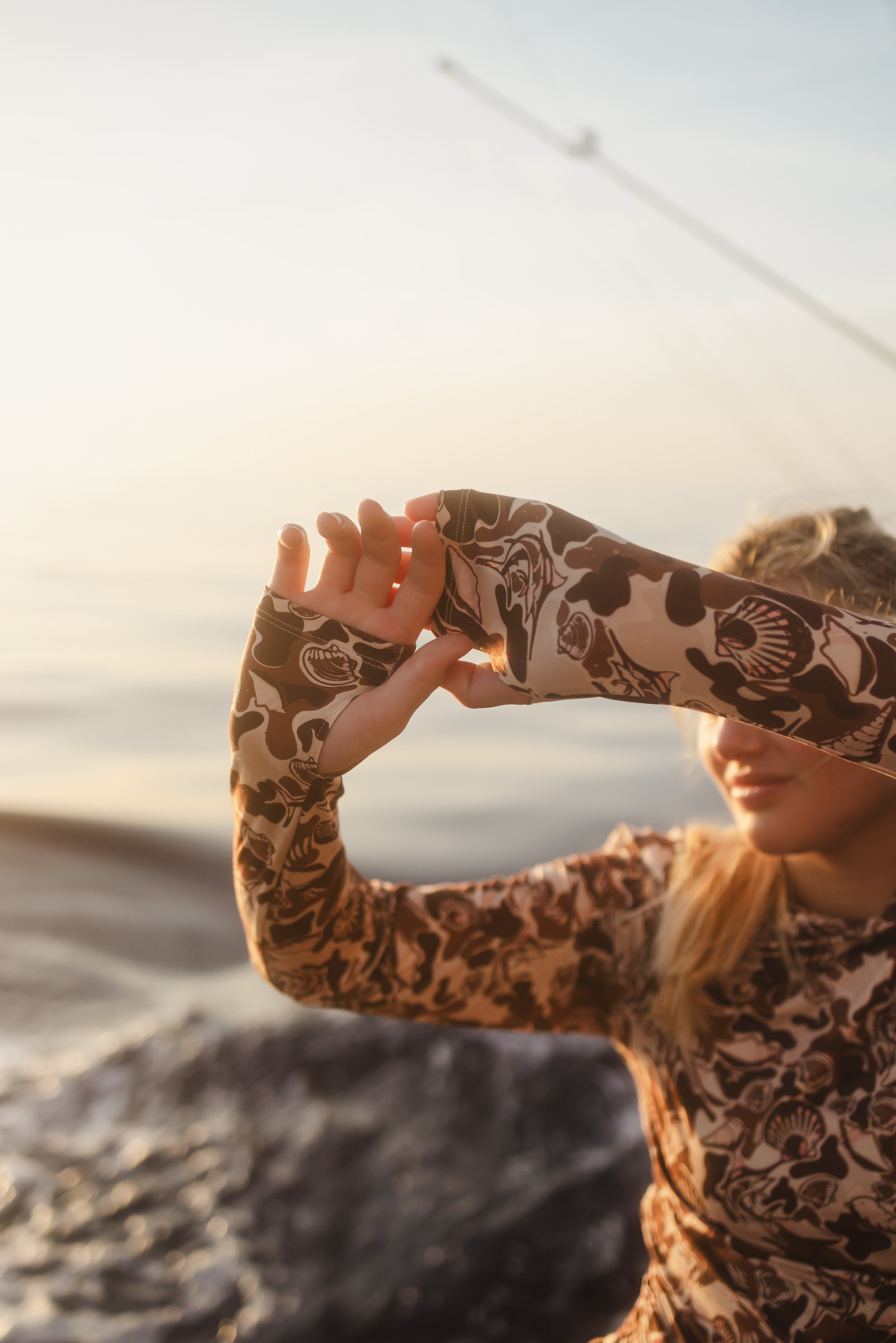 Tight Lines Hoodie - Deep Brown Camo