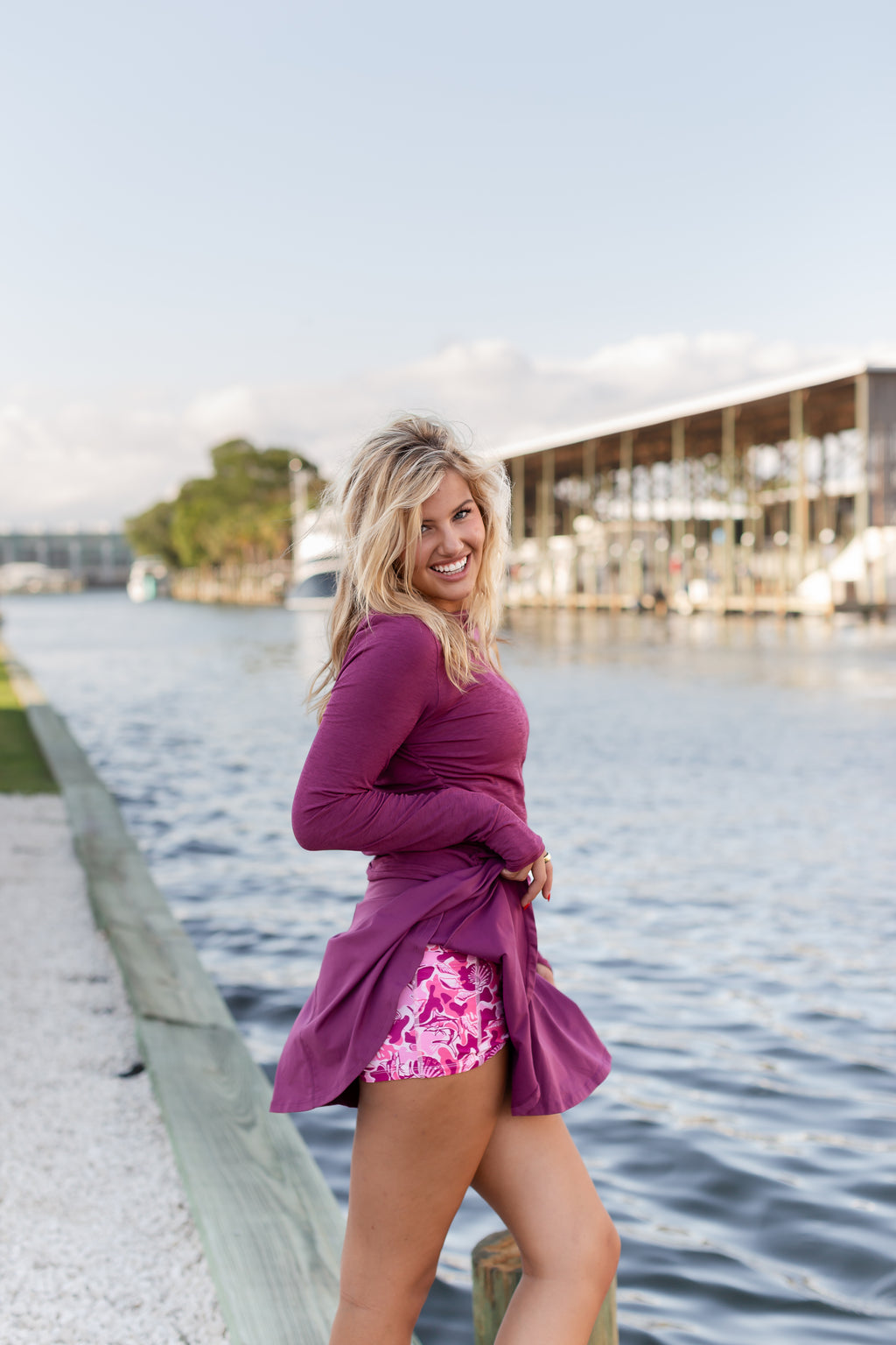 Offshore Long Sleeve - Plum Tide