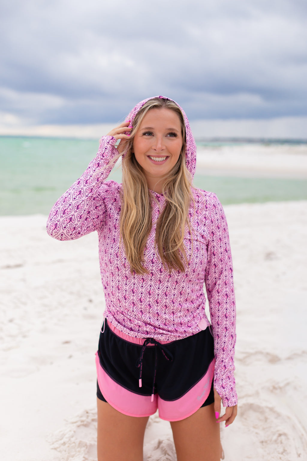 Tight Lines Hoodie - Pink Tuna
