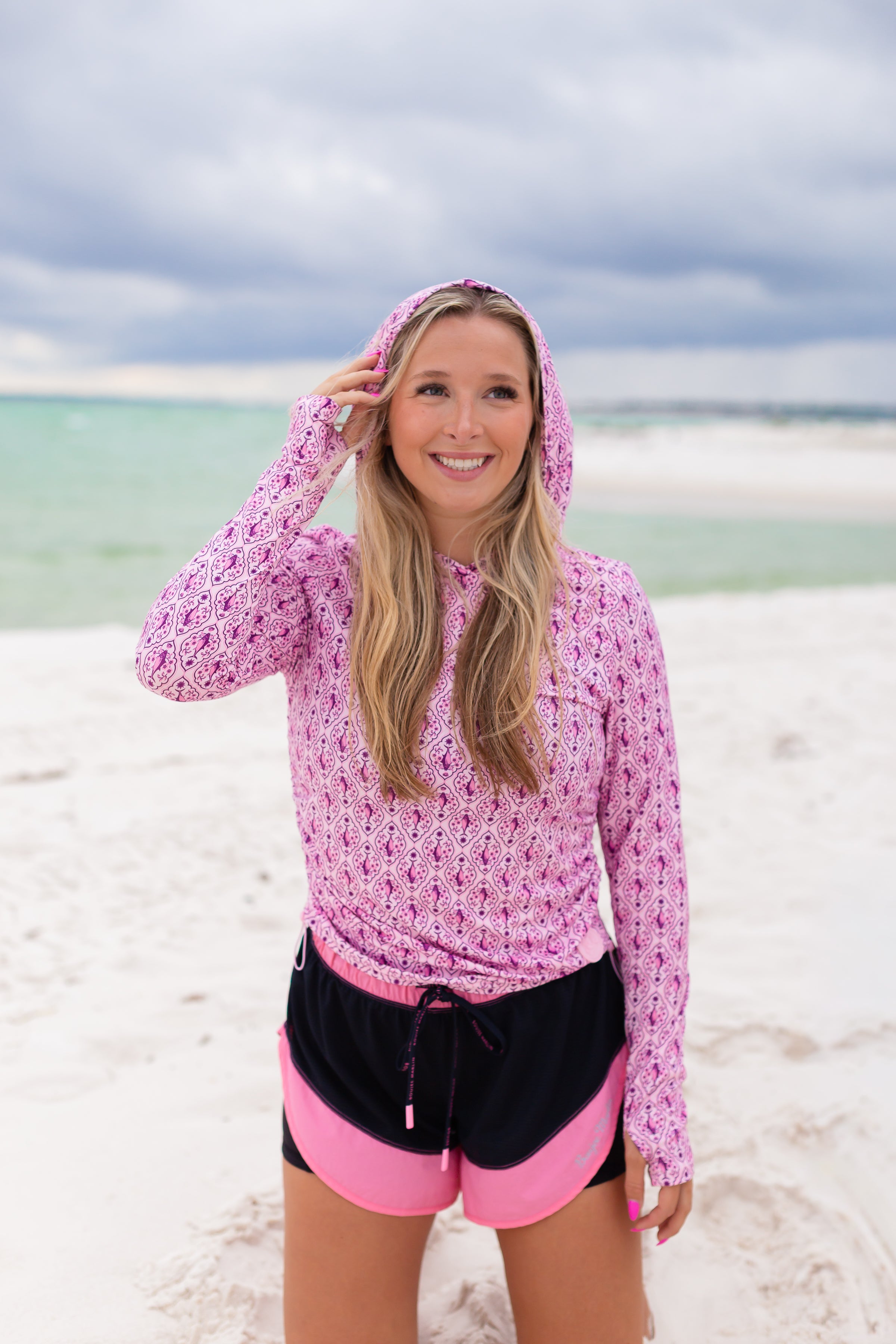 Tight Lines Hoodie - Pink Tuna